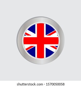United Kingdom flag is isolated in official colors, map pins, like the original