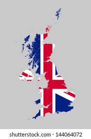 United Kingdom flag map