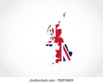 United Kingdom Flag Map