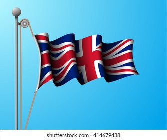 United Kingdom flag on mast