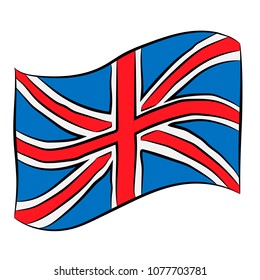 the United Kingdom flag pencil drawing