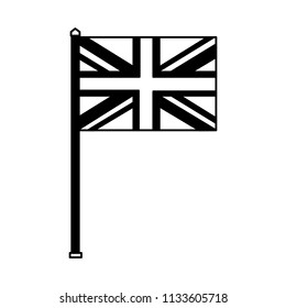 Uk Flag Icon Outline Style Isolated Stock Illustration 487431490 ...