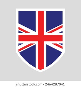 United Kingdom Flag in Shield Shape Frame