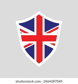 Bandera del Reino Unido en forma de escudo
