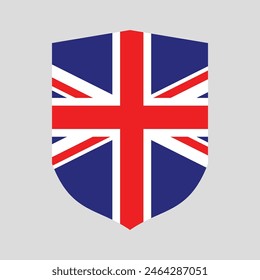 United Kingdom Flag in Shield Shape Frame