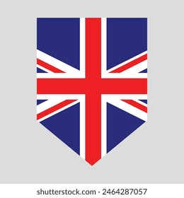 United Kingdom Flag in Shield Shape Frame