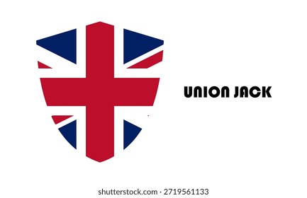 Bandeira do Reino Unido em forma de escudo (emblema)