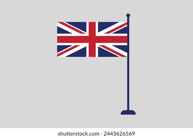 United Kingdom flag, United Kingdom sign, United Kingdom British Flag, national flag of Great Britain, Flag of United Kingdom, Colorful, Standard color, Vector illustration
