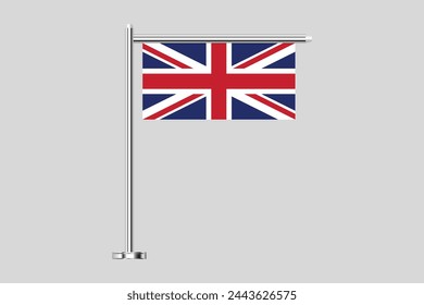 United Kingdom flag, United Kingdom sign, United Kingdom British Flag, national flag of Great Britain, Flag of United Kingdom, Colorful, Standard color, Vector illustration
