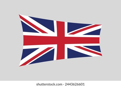 United Kingdom flag, United Kingdom sign, United Kingdom British Flag, national flag of Great Britain, Flag of United Kingdom, Colorful, Standard color, Vector illustration
