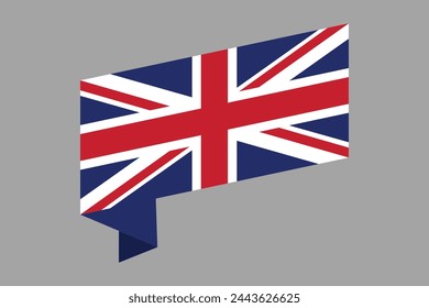 United Kingdom flag, United Kingdom sign, United Kingdom British Flag, national flag of Great Britain, Flag of United Kingdom, Colorful, Standard color, Vector illustration
