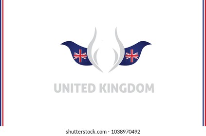 united kingdom flag and tulip