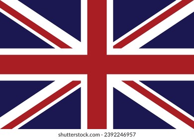 Bandera del Reino Unido. Símbolo nacional del Reino Unido. Vector de Union Jack.