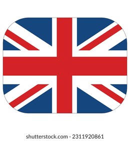 United Kingdom flag. Flag of UK in shape