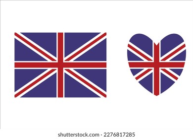 United Kingdom flag, flag of UK vector Vector