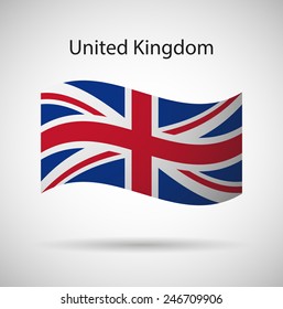 United Kingdom flag vector art  illustration