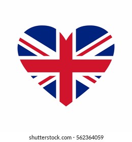United Kingdom flag vector design isolated on white background .
