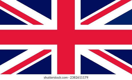 Bandera del Reino Unido. Bandera de los gráficos de vectores del Reino Unido