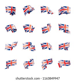 United Kingdom flag, vector illustration on a white background