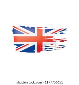 United Kingdom flag, vector illustration on a white background.
