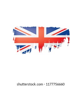 United Kingdom flag, vector illustration on a white background.