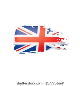 United Kingdom flag, vector illustration on a white background.