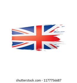 United Kingdom flag, vector illustration on a white background.