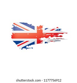 United Kingdom flag, vector illustration on a white background.
