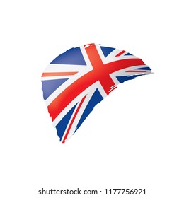 United Kingdom flag, vector illustration on a white background.