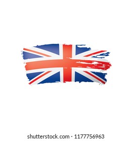 United Kingdom flag, vector illustration on a white background.
