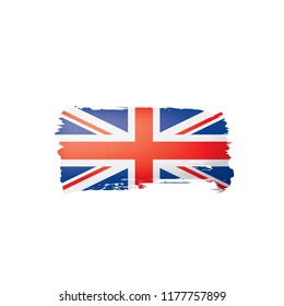 United Kingdom flag, vector illustration on a white background.