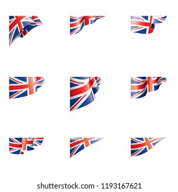 United Kingdom flag, vector illustration on a white background