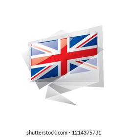 United Kingdom flag, vector illustration on a white background