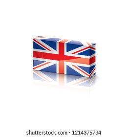 United Kingdom flag, vector illustration on a white background