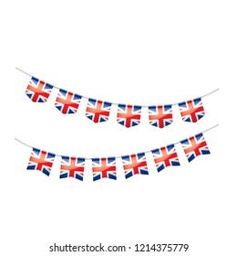 United Kingdom flag, vector illustration on a white background