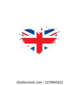 United Kingdom flag, vector illustration on a white background