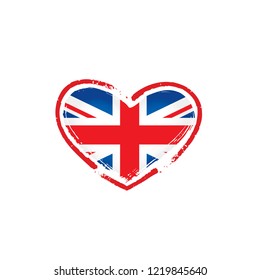 United Kingdom flag, vector illustration on a white background