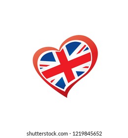 United Kingdom flag, vector illustration on a white background