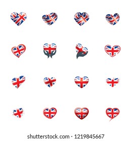 United Kingdom flag, vector illustration on a white background