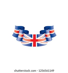 United Kingdom flag, vector illustration on a white background