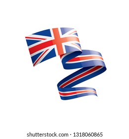 United Kingdom flag, vector illustration on a white background