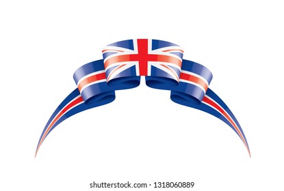 United Kingdom flag, vector illustration on a white background