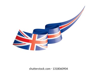 United Kingdom flag, vector illustration on a white background