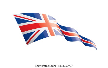 United Kingdom flag, vector illustration on a white background