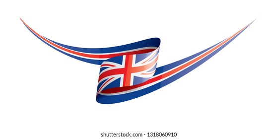 United Kingdom flag, vector illustration on a white background