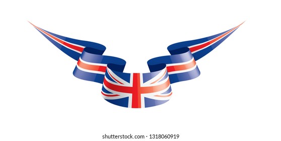 United Kingdom flag, vector illustration on a white background