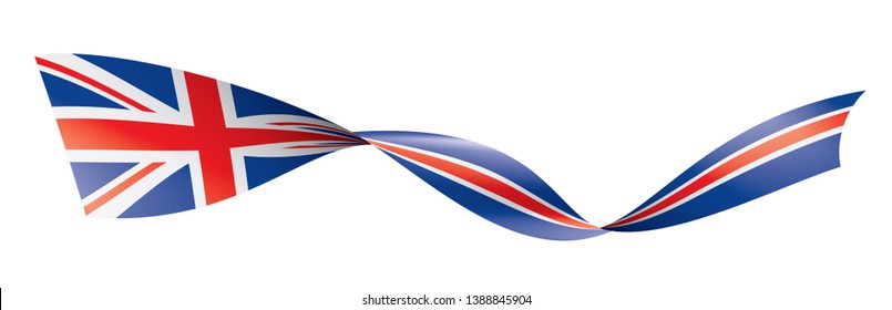 United Kingdom flag, vector illustration on a white background