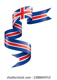 United Kingdom flag, vector illustration on a white background