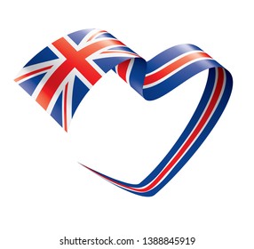 United Kingdom flag, vector illustration on a white background