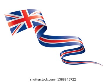 United Kingdom flag, vector illustration on a white background
